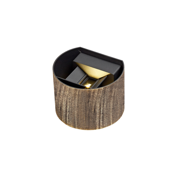 Idolite Hammersmith Black/Gold Led Exterior Wall Light - 3000K