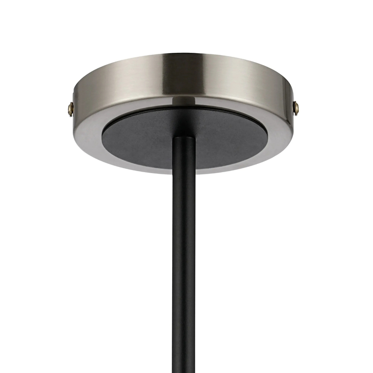Idolite Haughton IP Semi Ceiling (FRAME ONLY), 3 x E14, Satin Nickel/Satin Black