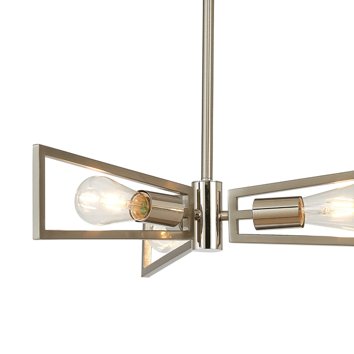 Idolite Helm Satin Nickel & Polished Nickel 3 Light Pendant