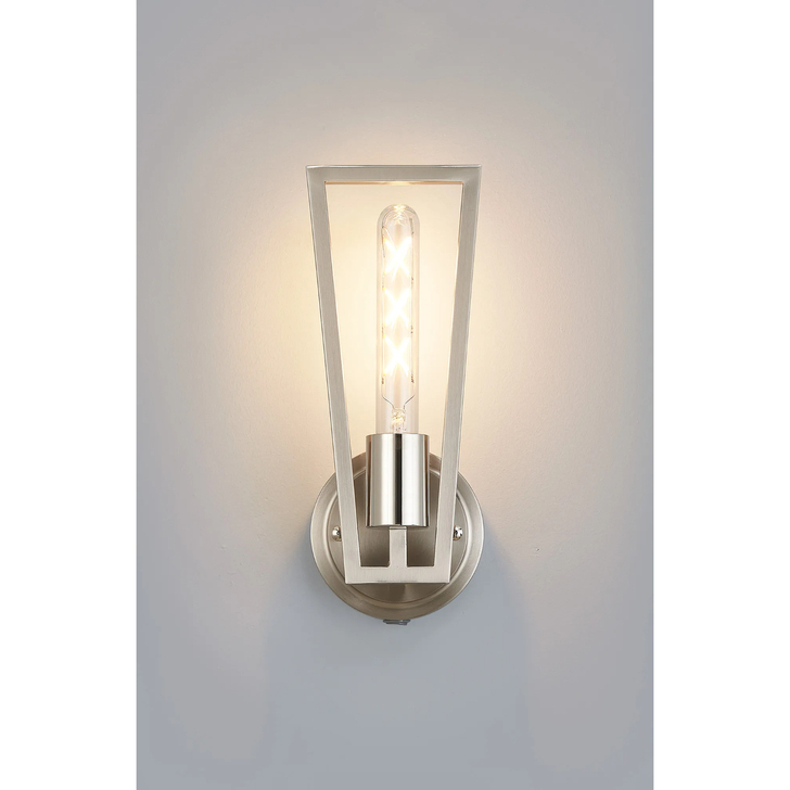 Idolite Helm Satin Nickel & Polished Nickel Single Wall Light