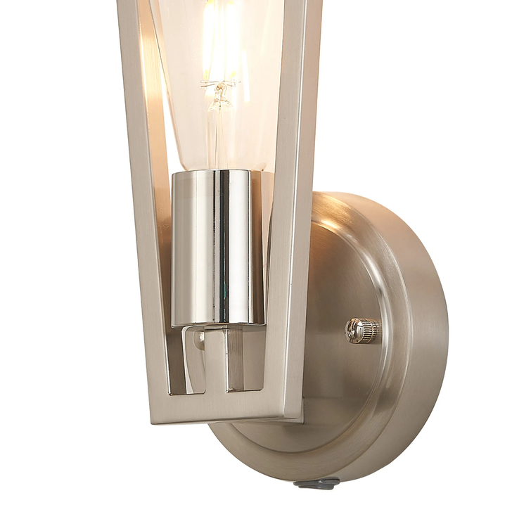 Idolite Helm Satin Nickel & Polished Nickel Single Wall Light