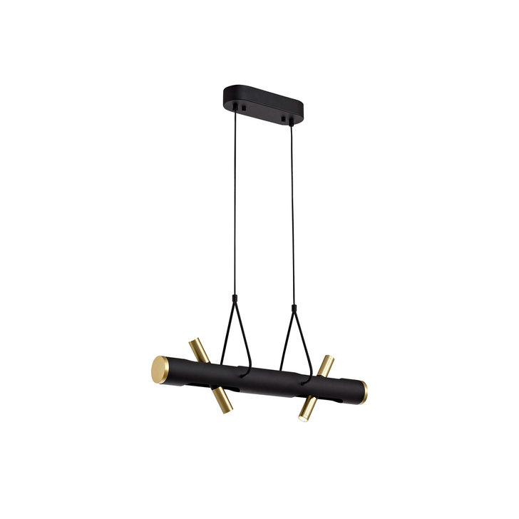 Idolite Himalaya Sand Black Finish 4 Light LED Pendant - 3000K