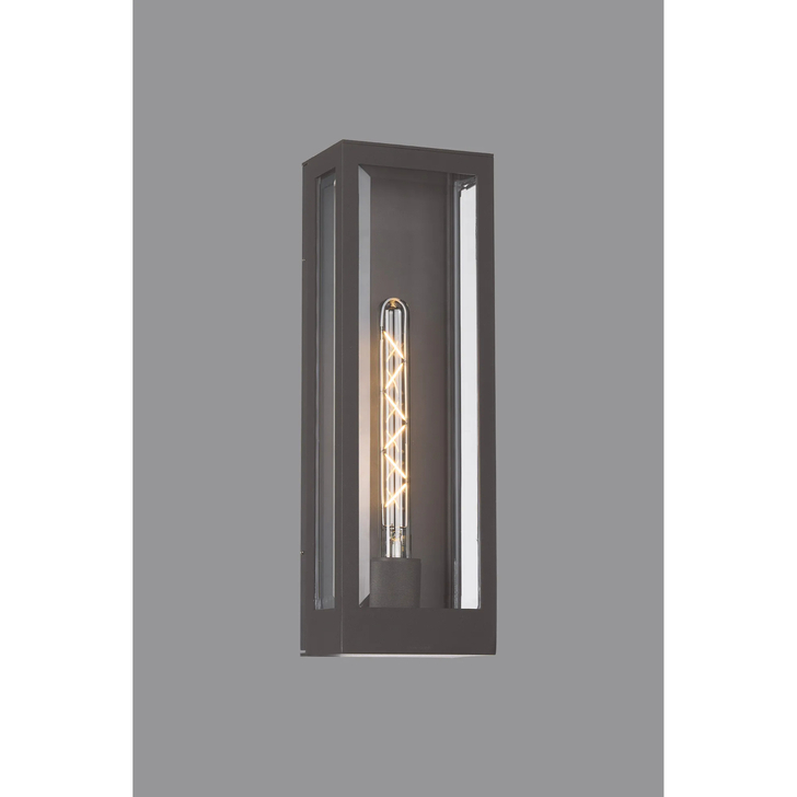 Idolite Hume Small Single Anthracite Exterior Wall Lamp - IP54