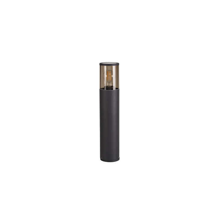 Idolite Hutt Anthracite 45CM Exterior Post Lamp Complete With Smoked Glass - IP54