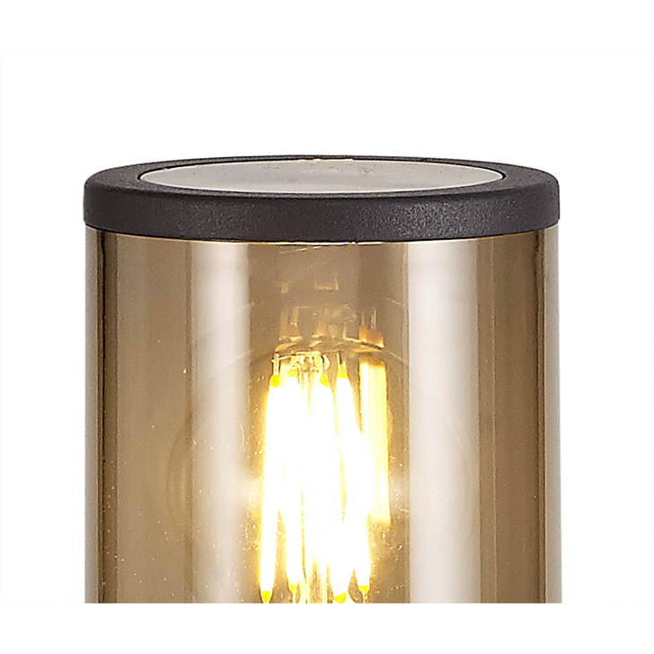 Idolite Hutt Anthracite 45CM Exterior Post Lamp Complete With Smoked Glass - IP54