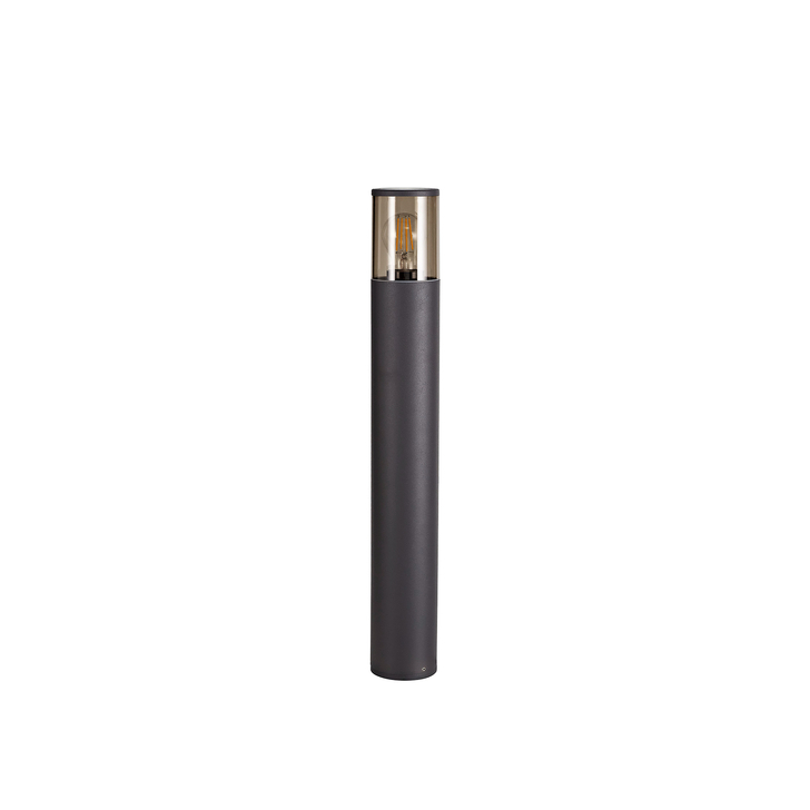 Idolite Hutt Anthracite 65CM Exterior Post Lamp Complete With Smoked Glass - IP54