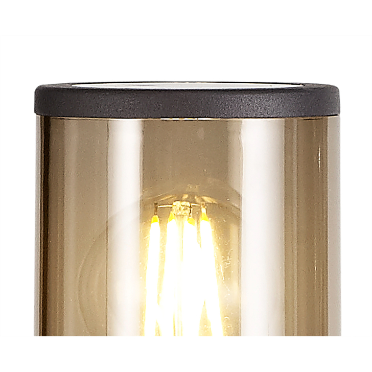 Idolite Hutt Anthracite 65CM Exterior Post Lamp Complete With Smoked Glass - IP54