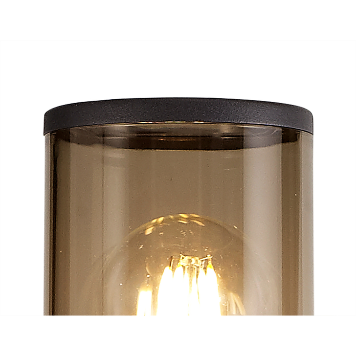 Idolite Hutt Anthracite 90CM Exterior Post Lamp Complete With Smoked Glass - IP54