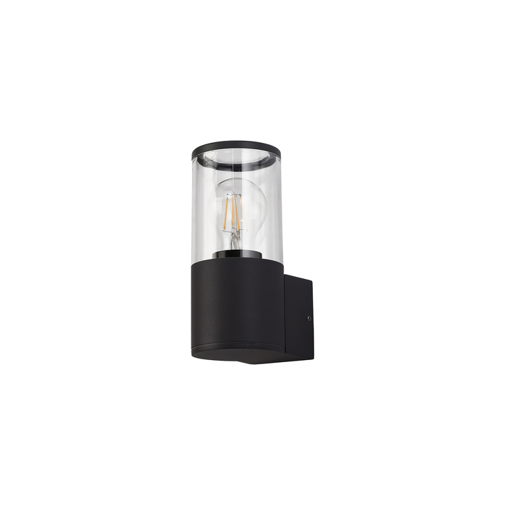 Idolite Hutt Anthracite Single Exterior Wall Light Complete With Clear Glass - IP54