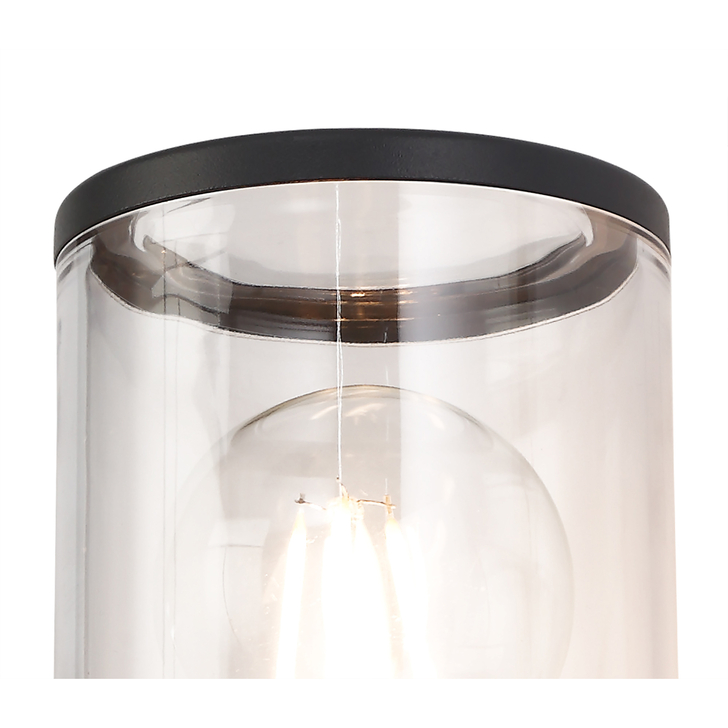 Idolite Hutt Anthracite Single Exterior Wall Light Complete With Clear Glass - IP54