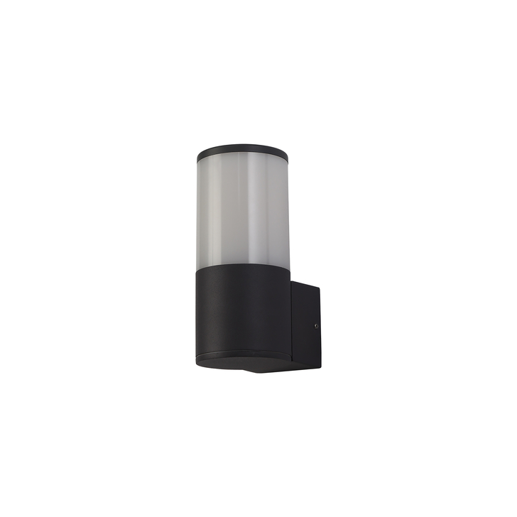 Idolite Hutt Anthracite Single Exterior Wall Light Complete With Opal Glass - IP54