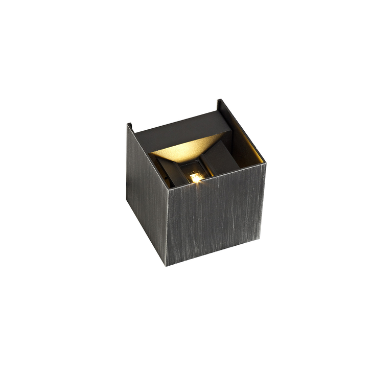 Idolite Ickenham Black/Silver Led Exterior Wall Light - 3000K