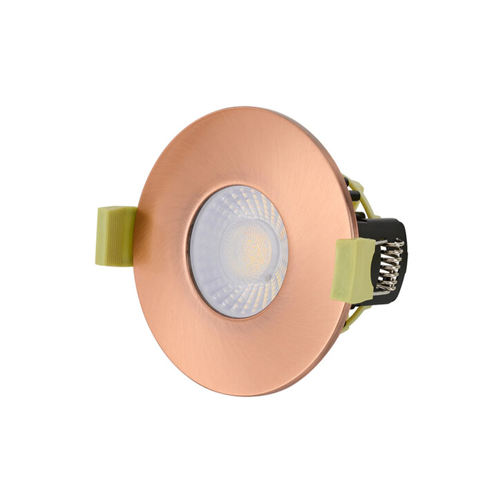 Idolite Imre 4/6/8W: Triac Dimmable 4CCT LED Fire Rated Downlight: Antique Copper Fascia: Cut Out: 70mm: 400/600/800lm: 60 Deg: IP65 DRIVER INC 5yrs Wrnty