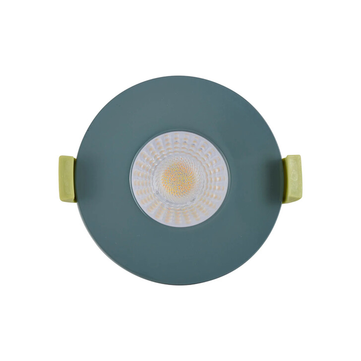Idolite Imre 4/6/8W: Triac Dimmable 4CCT LED Fire Rated Downlight: Cool Grey Fascia: Cut Out: 70mm: 400/600/800lm: 60 Deg: IP65 DRIVER INC. 5yrs Wrnty