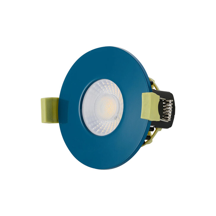 Idolite Imre 4/6/8W: Triac Dimmable 4CCT LED Fire Rated Downlight: Midnight Blue Fascia: Cut Out: 70mm: 400/600/800lm: 60 Deg: IP65 DRIVER INC. 5yrs Wrnty