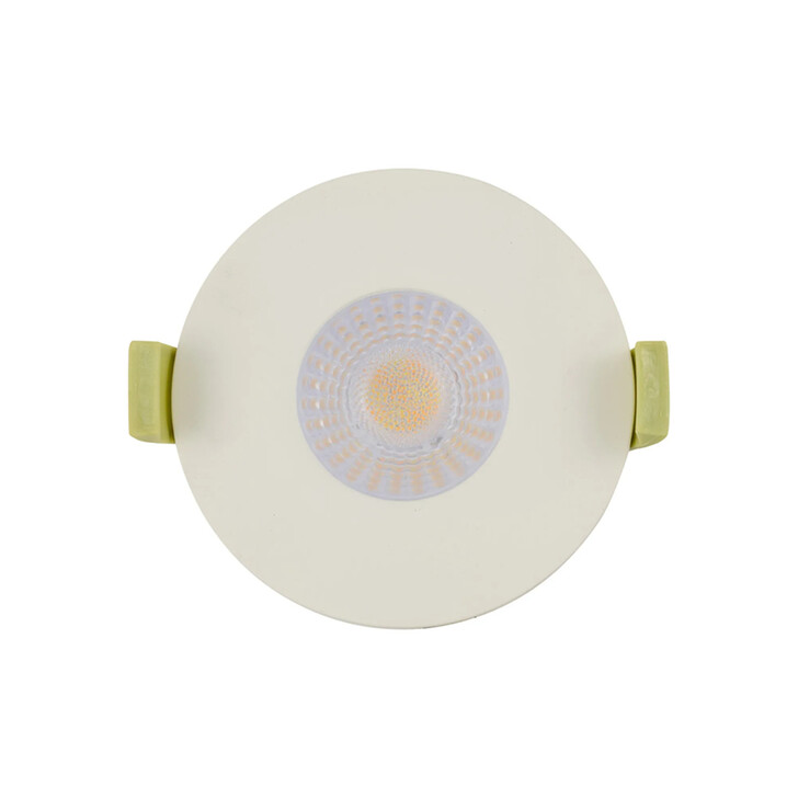 Idolite Imre 4/6/8W: Triac Dimmable 4CCT LED Fire Rated Downlight: With Matt White: Cut Out: 70mm: 400/600/800lm: 60 Deg: IP65 DRIVER INC.: 5yrs Wrnty