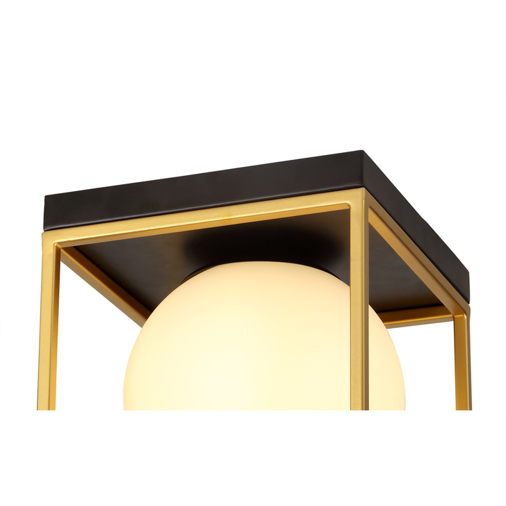 Idolite Julikske Matt Black/Painted Gold Flush Ceiling Light