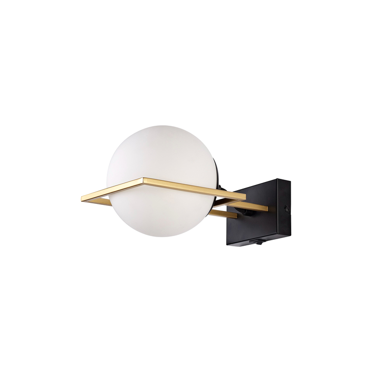 Idolite Julikske Matt Black/Painted Gold Wall Light