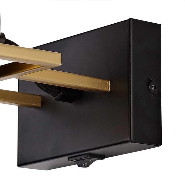 Idolite Julikske Matt Black/Painted Gold Wall Light