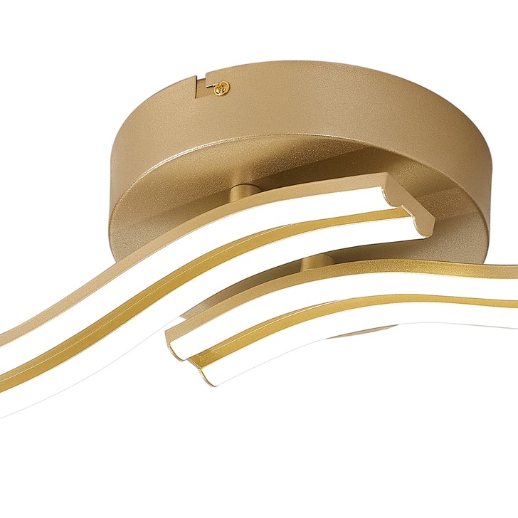 Idolite Kensington Gold 2 Light Led Ceiling And Wall Light - 3500K