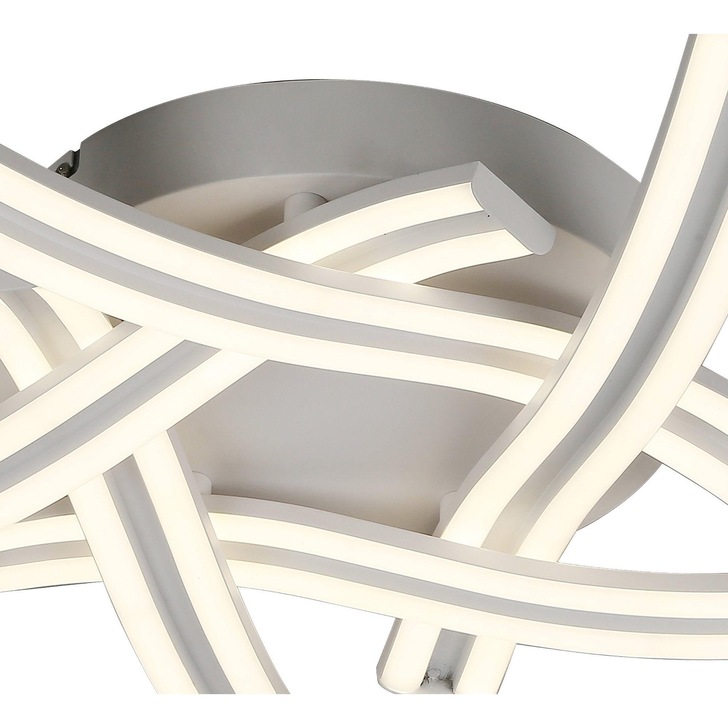 Idolite Kensington White Large Flush Led Ceiling Light - 4000K