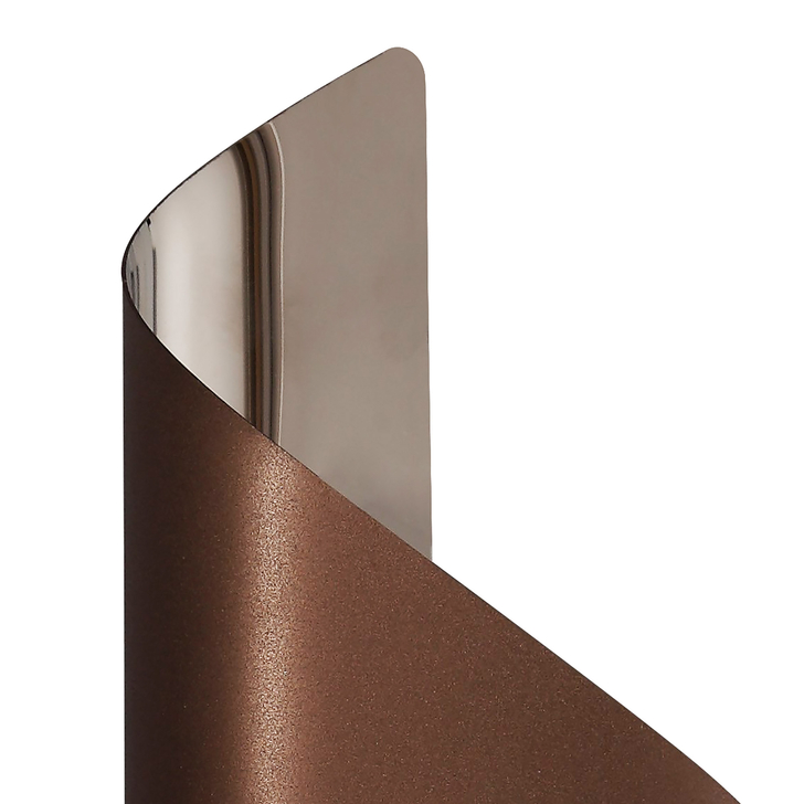 Idolite Kenton Satin Brown/Polished Chrome Led Wall Light - 3000K