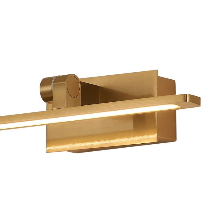 Idolite Killian 30cm Brass Over Mirror Bathroom Wall Light - 6W LED, 3000K, IP44
