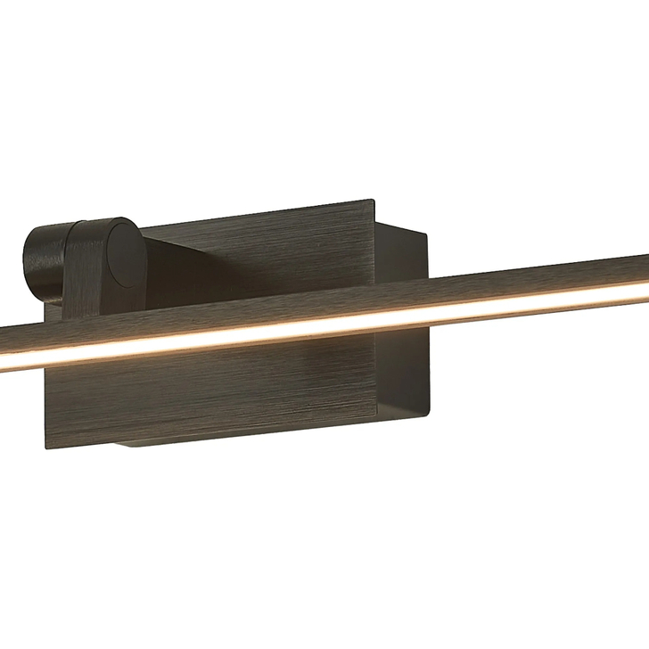 Idolite Killian 55cm Black Over Mirror Bathroom Wall Light - 10W LED, 3000K, IP44