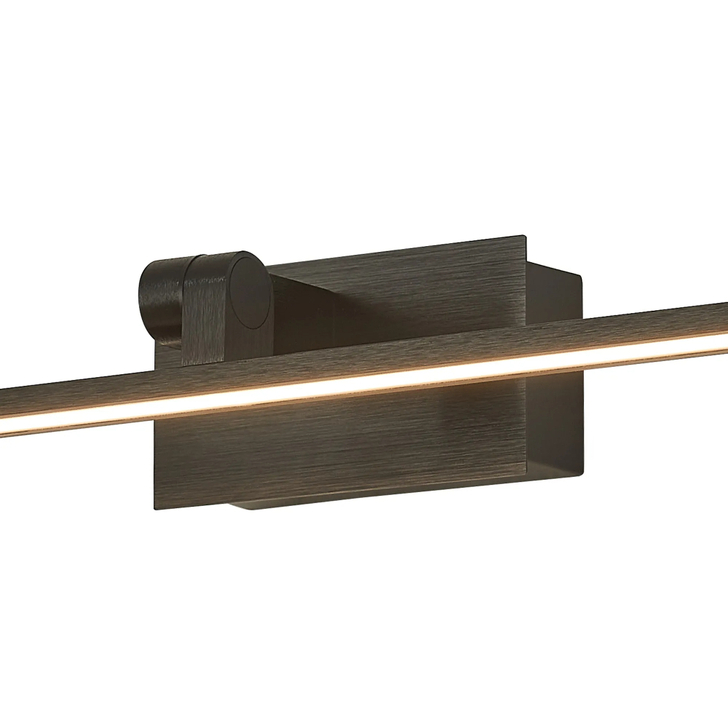 Idolite Killian 67.5cm Black Over Mirror Bathroom Wall Light - 12W LED, 3000K, IP44