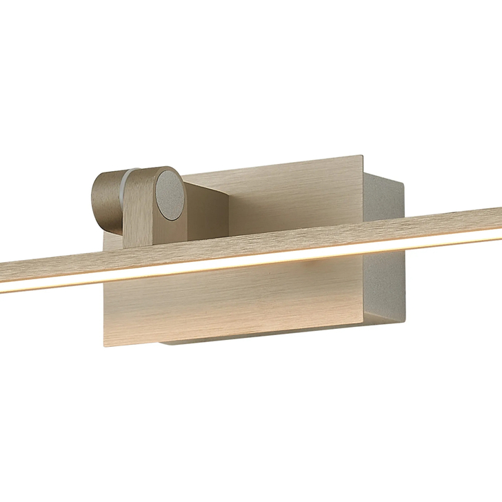 Idolite Killian 67.5cm Matt Satin Nickel Over Mirror Bathroom Wall Light - 12W LED, 3000K, IP44
