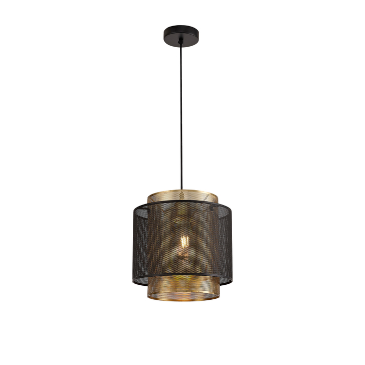 Idolite Korab Matt Black/Satin Gold Large Single Pendant