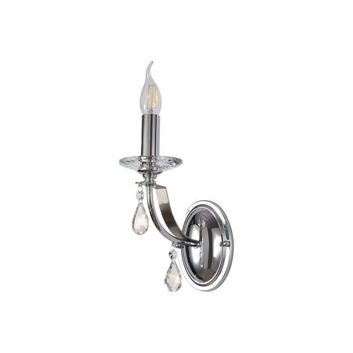 Idolite Kunlun Polished Chrome Finish Single Crystal Wall Light