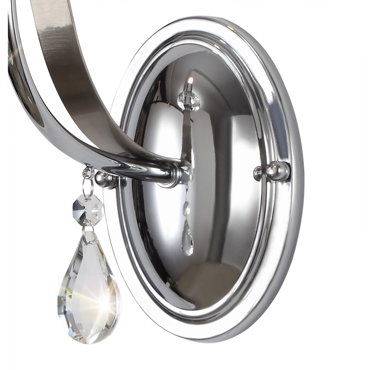 Idolite Kunlun Polished Chrome Finish Single Crystal Wall Light