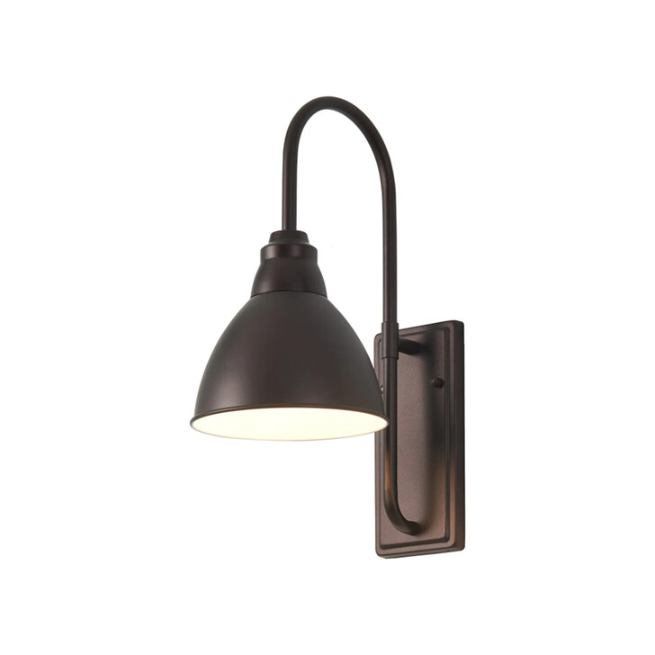 Idolite Leek Oil Rubbed Brass Finish Outdoor Swan Neck Metal Station Lamp - Ip54