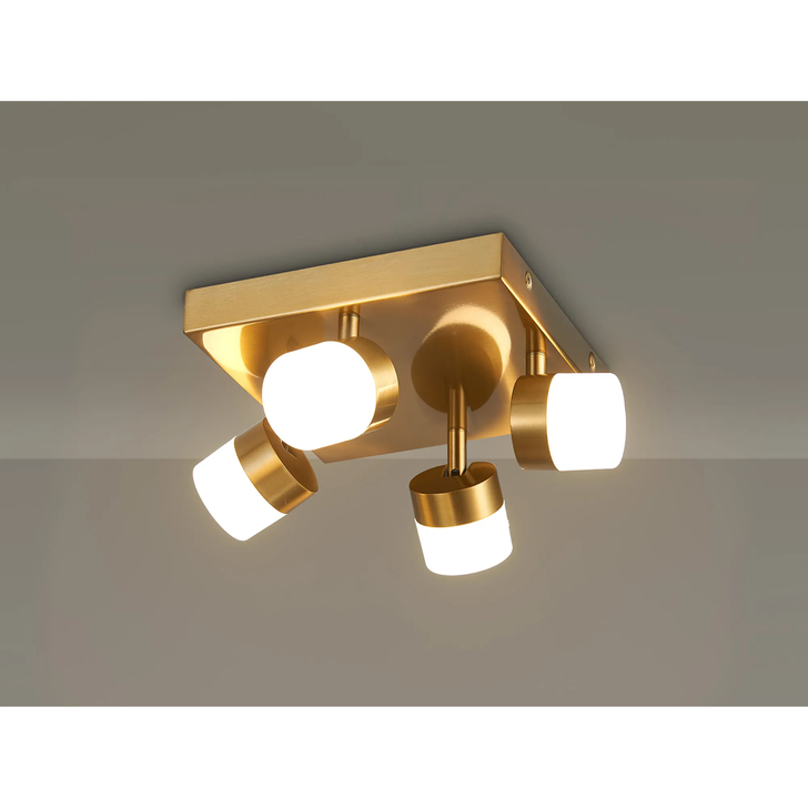 Idolite Licancabur Brass 4 Light LED Adjustable Spotlight - 3000K, IP44