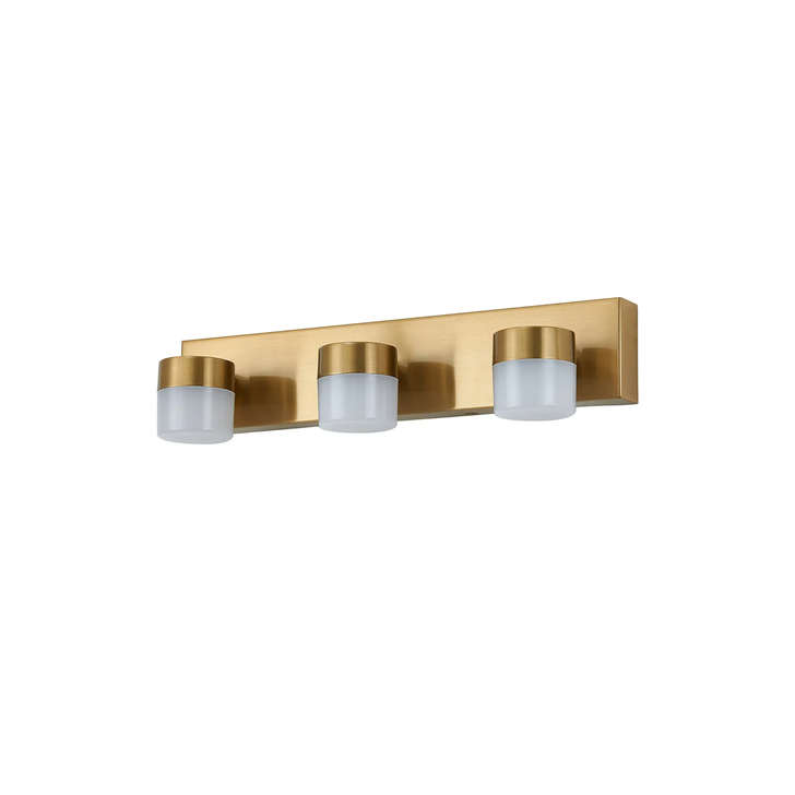 Idolite Licancabur Brass Triple LED Adjustable Wall Light Spot Over Mirror - 3000K, IP44