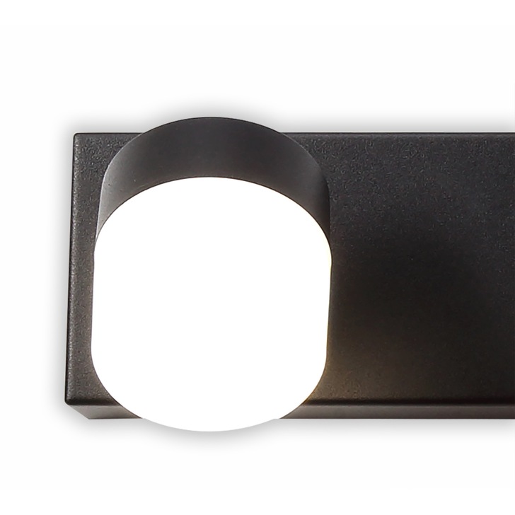 Idolite Licancabur Sand Black 3 Light LED Bathroom Wall Spotlight - IP44, 4000K