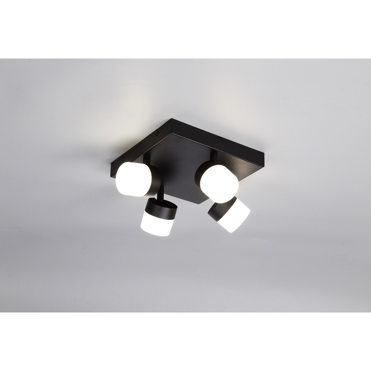 Idolite Licancabur Sand Black 4 Light LED Bathroom Spotlight - IP44, 4000K