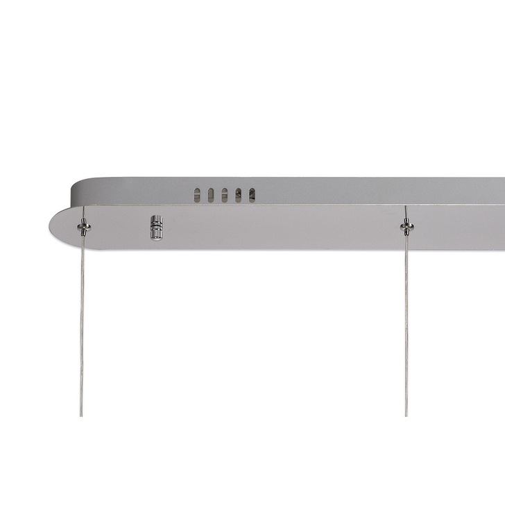 Idolite Limehouse Polished Chrome/Crystal Led 3 Light Linear Pendant - 3000K