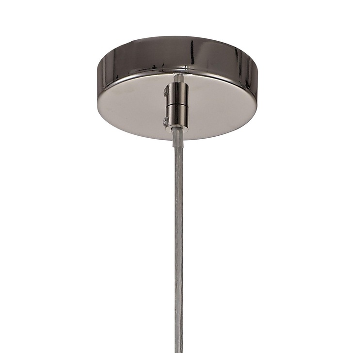 Idolite Loughton Polished Nickel Eliptical Sphere Single Pendant