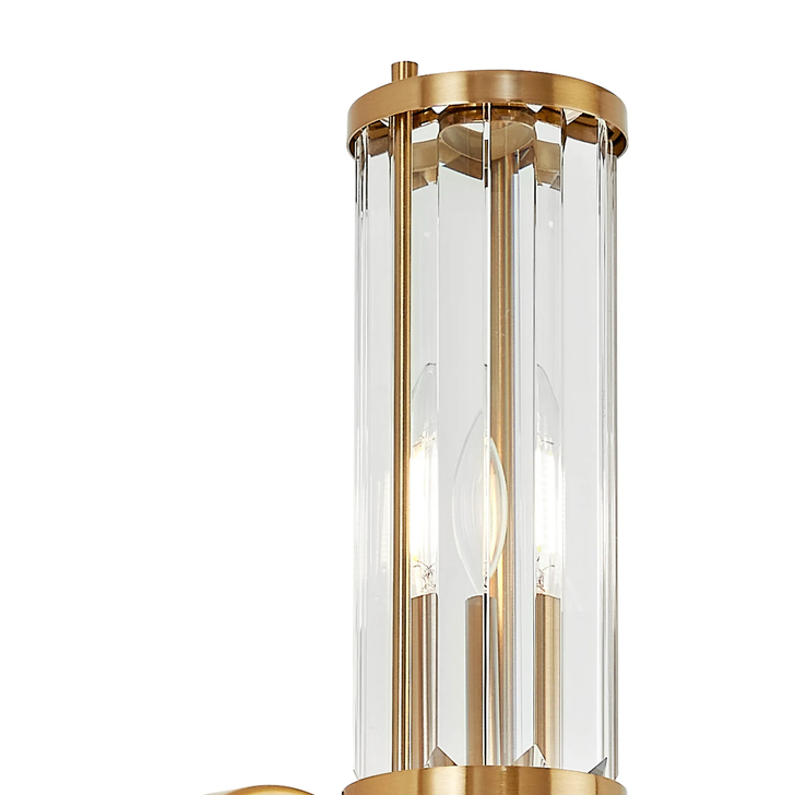 Idolite Million 2 Light Gold Finish Up And Down Crystal Bathroom Wall Light - IP44