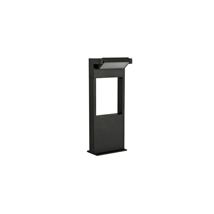 Idolite Morden Graphite Black Led Small Exterior Post Lamp - 3000K