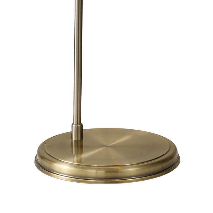 Idolite Musala Antique Brass Adjustable Floor Lamp With Satin Nickel & Gold Detailing