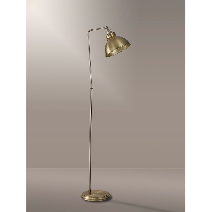 Idolite Musala Graphite Adjustable Floor Lamp With Satin Nickel & Silver Detailing