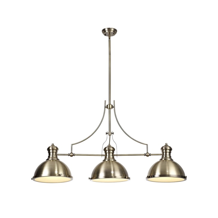 Idolite Neasden Antique Brass 3 Light Pendant