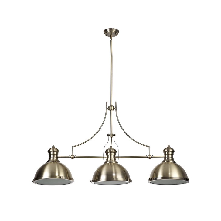 Idolite Neasden Antique Brass 3 Light Pendant