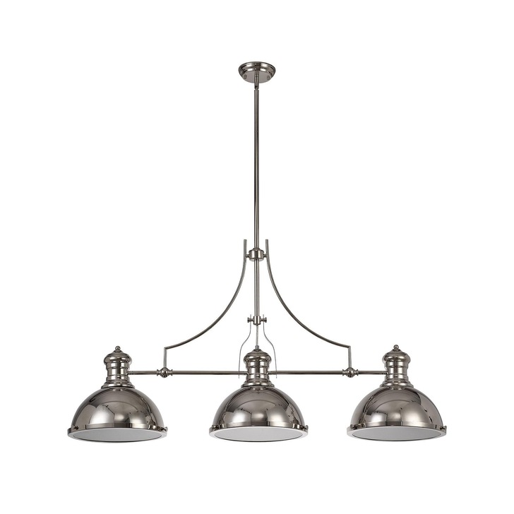 Idolite Neasden Polished Nickel 3 Light Pendant