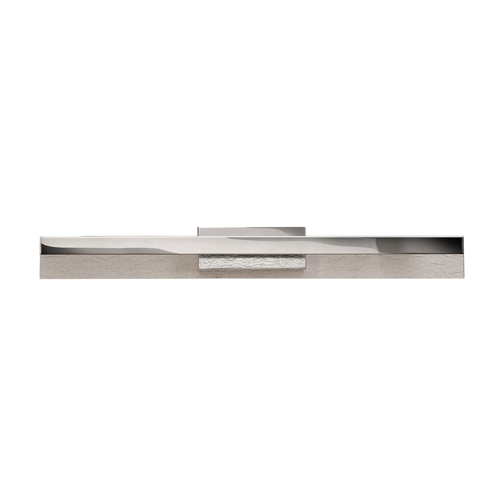 Idolite Odette Large LED Bathroom Wall Light Polished Chrome With Clear Crackle Glass - IP44, 3000K