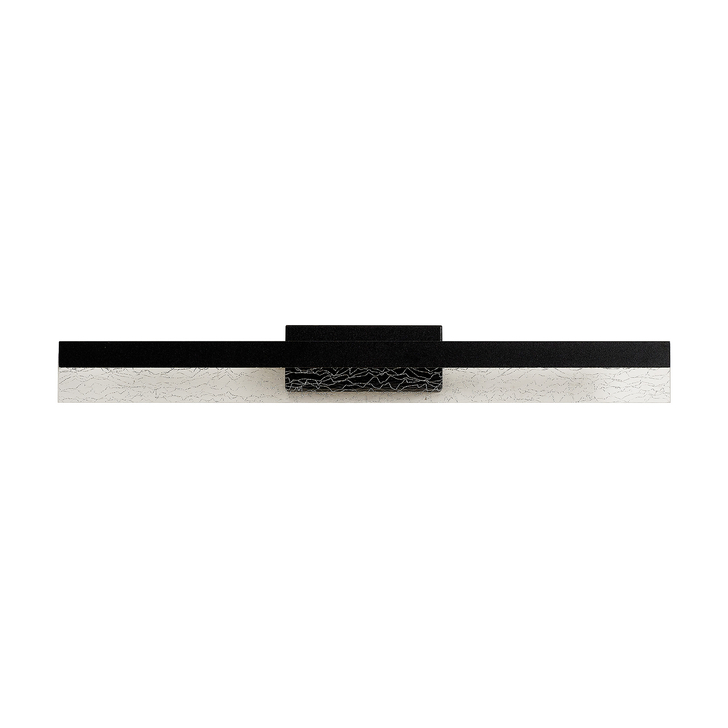 Idolite Odette Large LED Bathroom Wall Light Sand Black With Clear Crackle Glass - IP44, 3000K