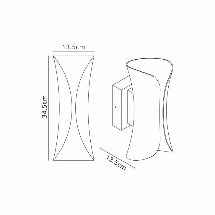 Idolite Orchid Modern Anthracite/Silver Outdoor Up And Down Led Wall Light - 3000K - IP65